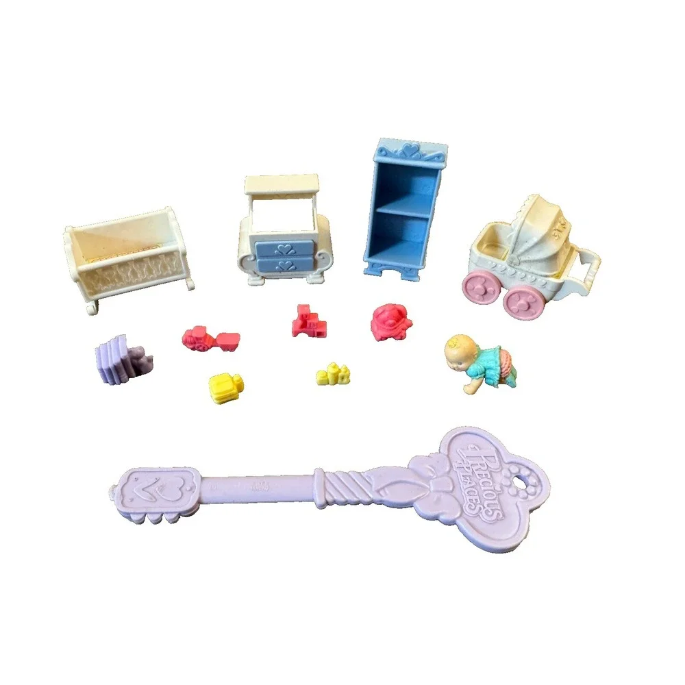 Vintage Fisher Price Precious Places Baby Nursery Lot Toys Furniture Accessories